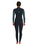 O'Neill Women's Hyperfreak Fire 4/3MM Chest Zip Steamer Wetsuit 2023 - Black/Shade