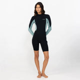 O'NEILL Women's Reactor 2mm Long Sleeve Boyleg Spring Suit Back Zip 2026/27 - Eucalyptus