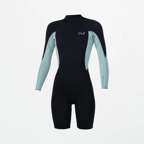 O'NEILL Women's Reactor 2mm Long Sleeve Boyleg Spring Suit Back Zip 2026/27 - Eucalyptus