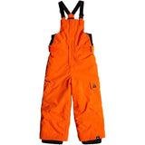 Quiksilver Boogie Insulated Snow Bib Kids Pants 2023 - Shocking Orange