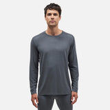 Le Bent Mens Core 200 Crew Base Layer - Petrol Grey