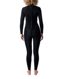 Peak Womens Energy FLAT LOCK 3/2mm Back Zip Wetsuit - Black/Black