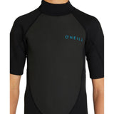 O'Neill Youth Factor Back Zip Short Sleeve Spring 2mm Wetsuit - Black