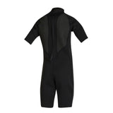 O'Neill Youth Factor Back Zip Short Sleeve Spring 2mm Wetsuit - Black
