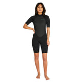 O'Neill Woman's Factor Back Zip Short Sleeve Spring 2mm Wetsuit - Black