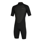 O'Neill Men's Factor Back Zip Short Sleeve Spring 2mm Wetsuit - Black