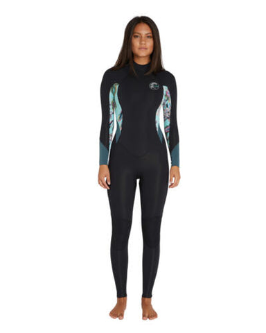 O'NEILL BAHIA 3/2MM BACK ZIP WOMENS WETSUIT - BLK/ALH/SHD