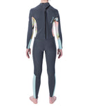 Rip Curl Junior Girls Dawn Patrol 3/2mm Back Zip Wetsuit Steamer Flatlock "CHARCOAL"