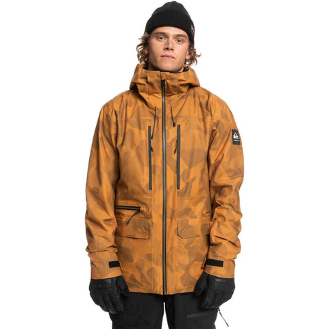 Quiksilver Carlson Stretch Quest Technical Snow Jacket 2023 - Buckthorn Brown Fade Out Camo