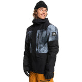 Quiksilver Mission Printed Block Technical Snow Jacket 2023 - Thru Black Quiet Storm