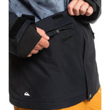 Quiksilver Mission Printed Block Technical Snow Jacket 2023 - Thru Black Quiet Storm