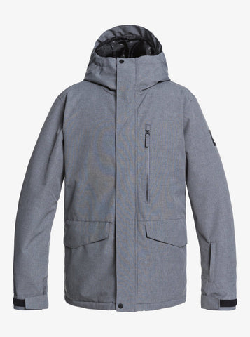Quiksilver Mission Solid Technical Snow Jacket 2023 - Heather Grey
