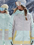 Roxy Ravine Hoodie Womens Insulated Snow Jacket 2023 - Gray Violet