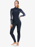 ROXY SYNCRO 3/2 Chest Zip Womens Wetsuit - JET BLACK