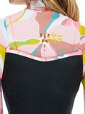 ROXY SYNCRO 3/2 Chest Zip Womens Wetsuit - JET GRY/CORAL FLME/TEMPLE GOLD