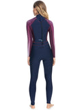 ROXY RISE COLLECTION 3/2 Back Zip Womens Wetsuit - NAVY NIGHT/RED PLUM/GARNET