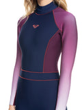 ROXY RISE COLLECTION 3/2 Back Zip Womens Wetsuit - NAVY NIGHT/RED PLUM/GARNET