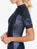 ROXY SYNCRO 2/2mm Back Zip Womens Short Sleeve Springsuit - BLACK/JET BLACK