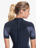 ROXY SYNCRO 2/2mm Back Zip Womens Short Sleeve Springsuit - BLACK/JET BLACK