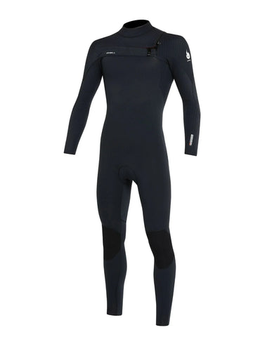 O'Neill Hyperfreak Fire 4/3MM Chest Zip Steamer Wetsuit 2023 - Black