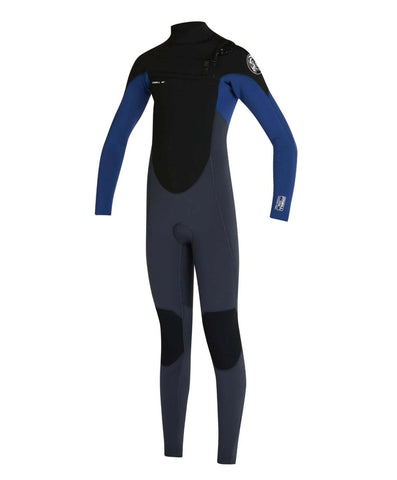 O'Neill Boys  Defender 4/3 Back Zip  Wetsuit - Acid/Ultrablue