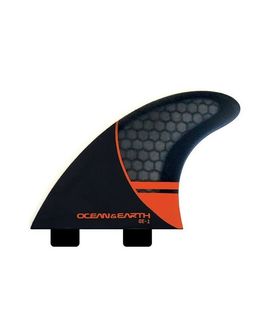Ocean and Earth OE1 Whip Thruster Fins Dual Tab - Small/Red
