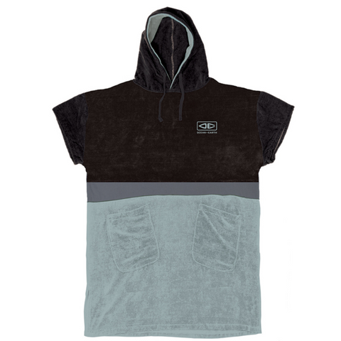 O&E MENS STRIKE HOODED PONCHO - Sea Mist
