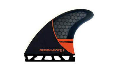 Ocean and Earth OE1 Whip Thruster Fins Single Tab - Small/Red