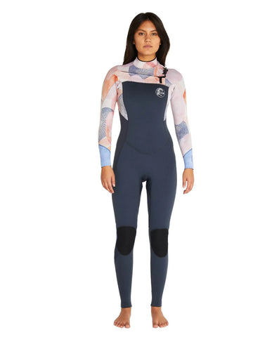 O'NEILL Women's Bahia 4/3mm Steamer Chest Zip Wetsuit - Desert Bloom