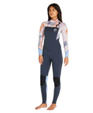 O'NEILL Women's Bahia 4/3mm Steamer Chest Zip Wetsuit - Desert Bloom