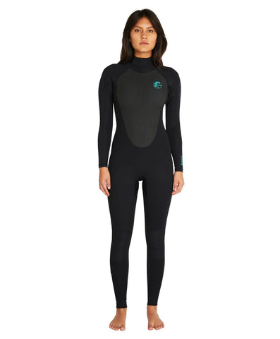 O'NEILL FOCUS 3/2mm Back Zip Sealed Womens Wetsuit - Black