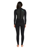 O'NEILL FOCUS 3/2mm Back Zip Sealed Womens Wetsuit - Black