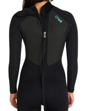 O'NEILL FOCUS 3/2mm Back Zip Sealed Womens Wetsuit - Black