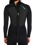 O'NEILL FOCUS 4/3mm Back Zip Sealed Womens Wetsuit - Black