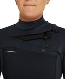 O'Neill Women's Hyperfreak Fire 4/3MM Chest Zip Steamer Wetsuit 2023 - Black